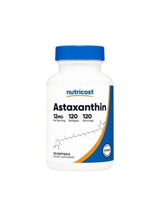 Nutricost, Astaxanthin , 12 mg, 120 Softgels - Image 1